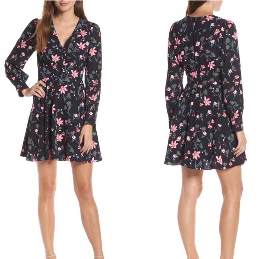 Adelyn Rae Julie Floral Long Sleeve Dress